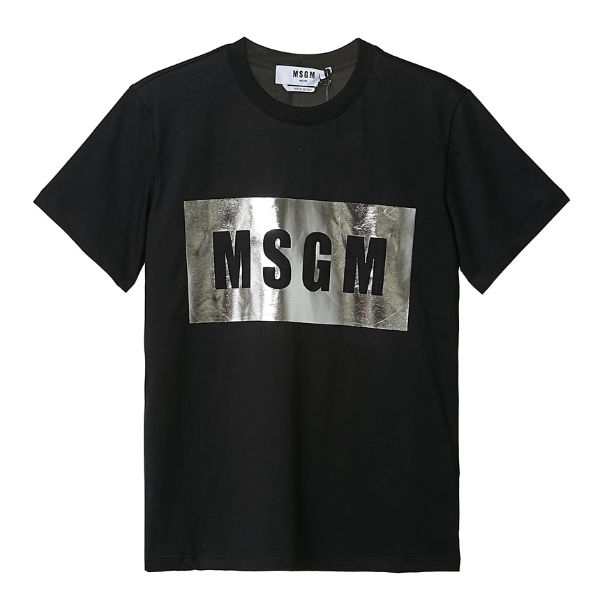 [라벨루쏘] [MSGM]  로고 반팔 티셔츠 2841MDM95 207298 99A