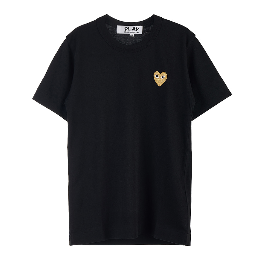 [꼼데가르송]  여성 골드 와펜 여성 티셔츠  P1T215 BLACK