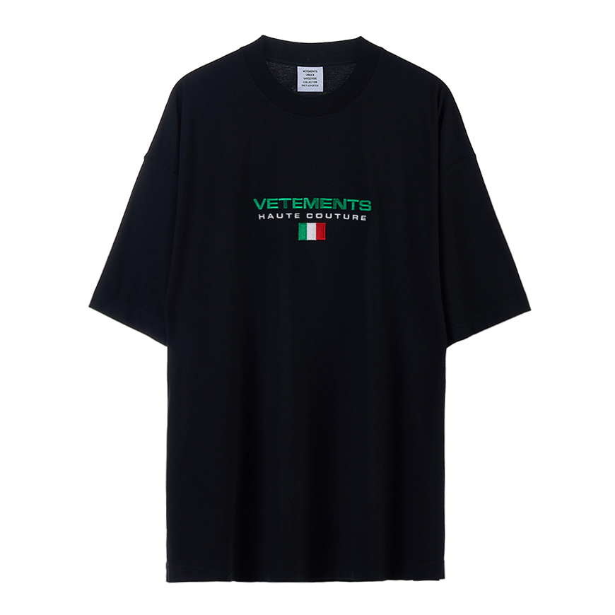 [라벨루쏘] [베트멍] [22SS] 오르쿠튀르 로고 반팔 티셔츠 UE52TR240B BLACK