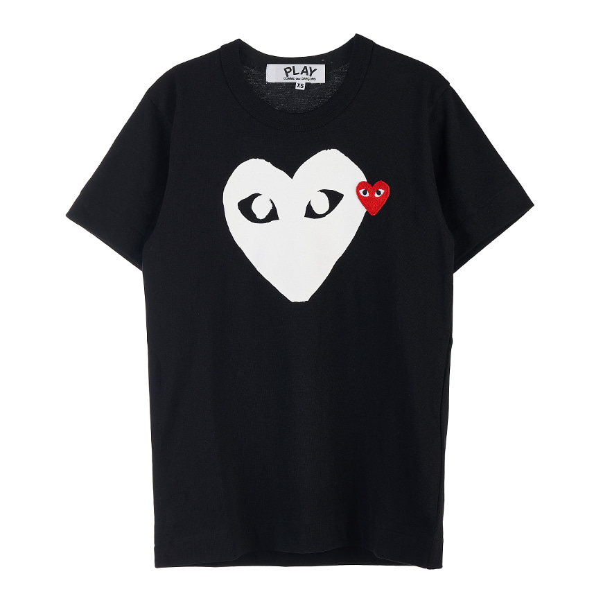 [라벨루쏘] [꼼데가르송] [22SS] 빅 하트 로고 여성 티셔츠 P1T115 BLACK