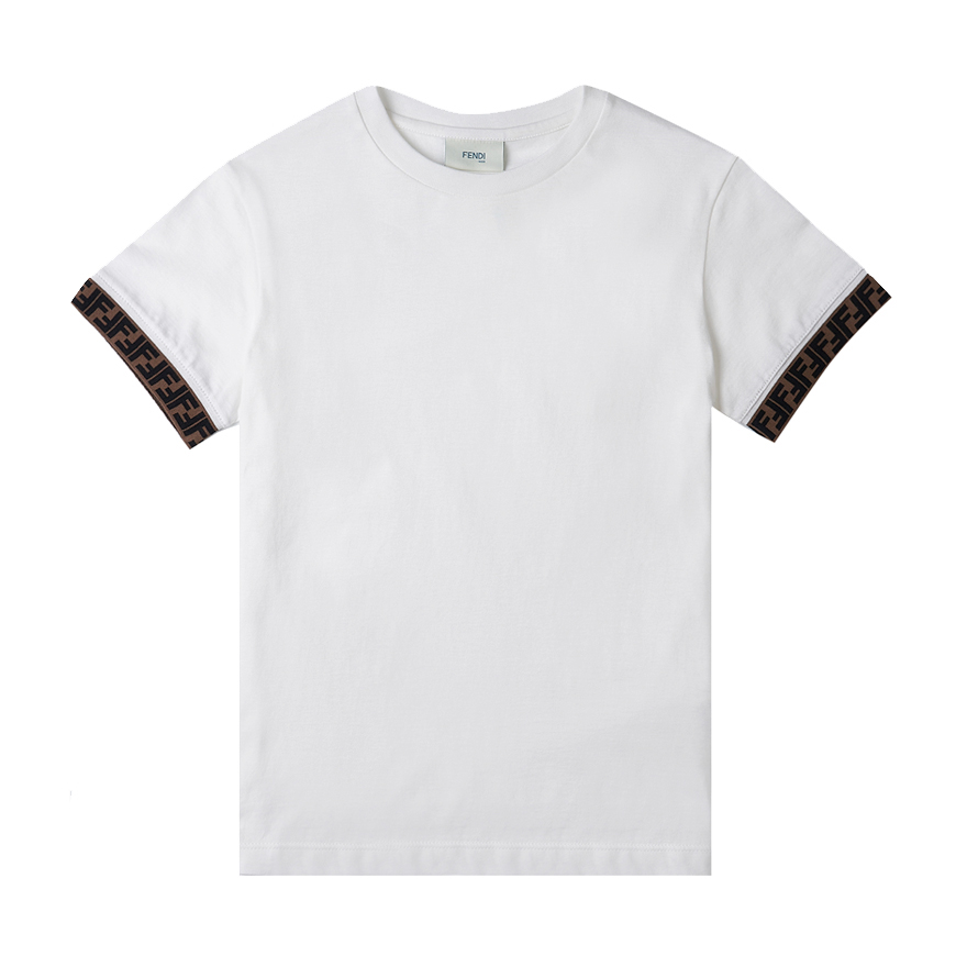 [펜디 키즈] 남아 타바코 FF 로고 밴딩 티셔츠JUI018 7AJ F0TU9 (9-10)