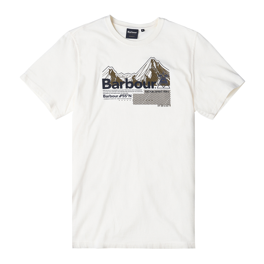 [바버] 남성 로고 프린팅 코튼 티셔츠MTS1099 WH32