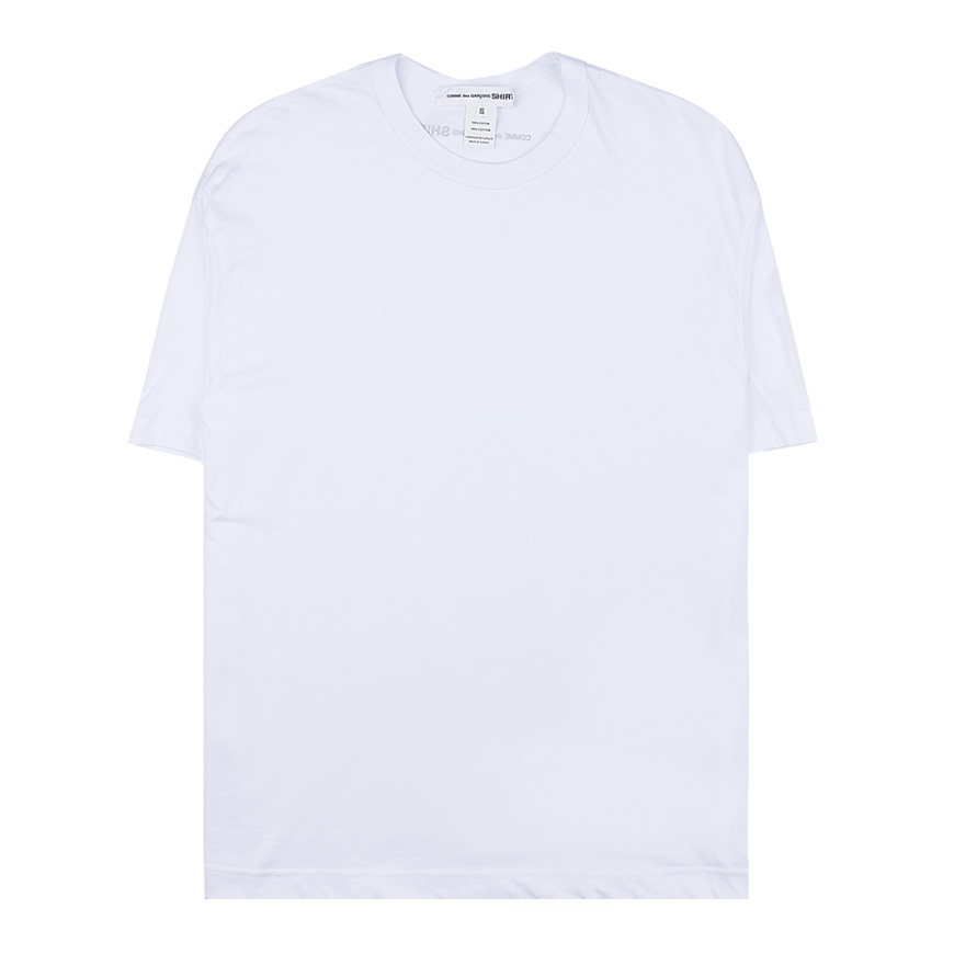 [꼼데가르송] 남성 코튼 반팔 티셔츠FKT015 WHITE