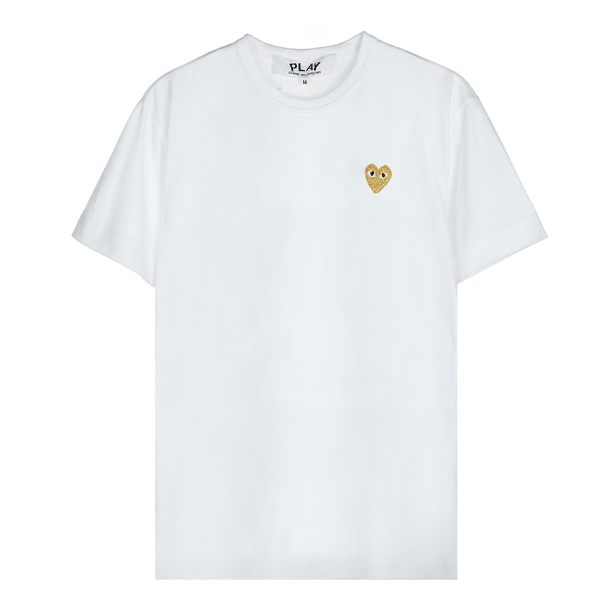 [꼼데가르송] 남성 하트 로고 반팔 티셔츠P1T216 WHITE
