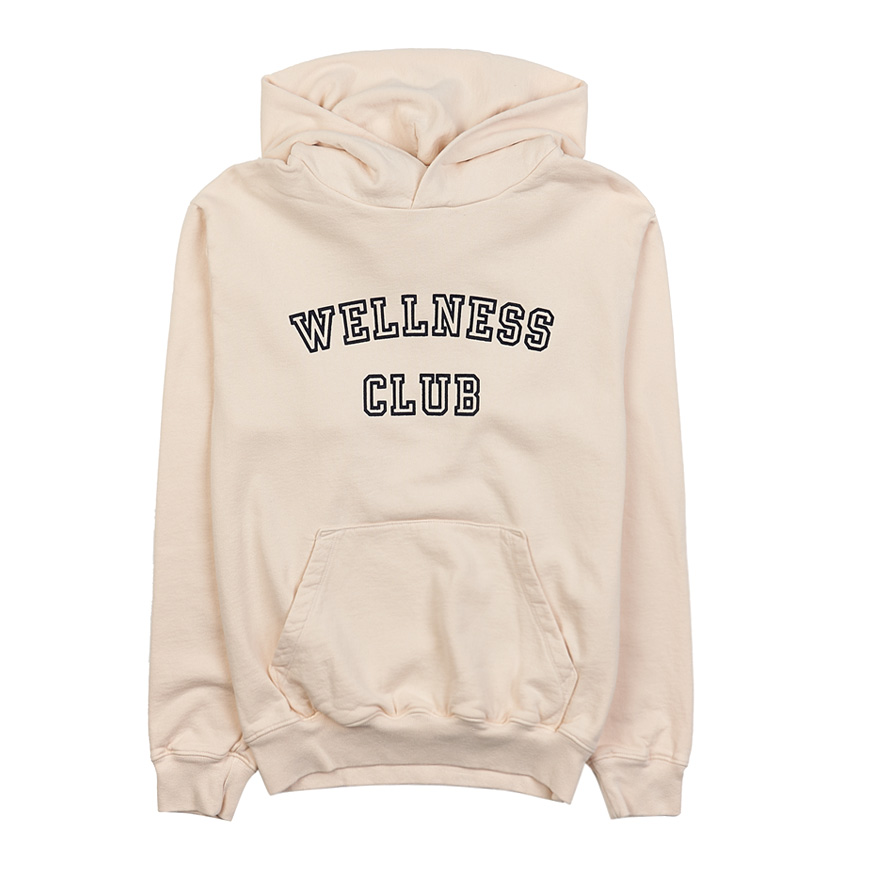 [스포티앤리치] 여성 웰니스 클럽 후드 티셔츠WELLNESS CLUB FLOCKED HOODIE CREAM NAVY