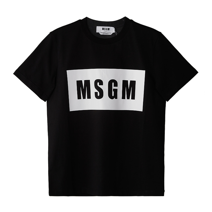 [라벨루쏘] [MSGM] 박스 로고 여성 티셔츠 3041MDM95 217298 99
