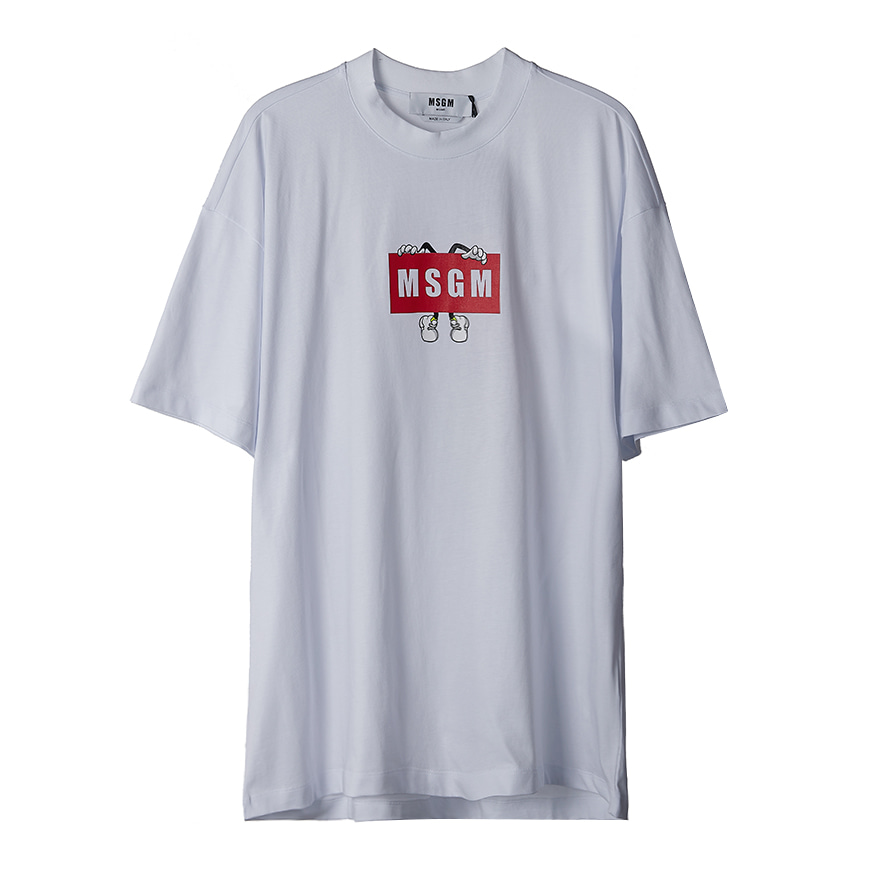 [MSGM] 남성 로고 티셔츠 3040MM108 217098 01