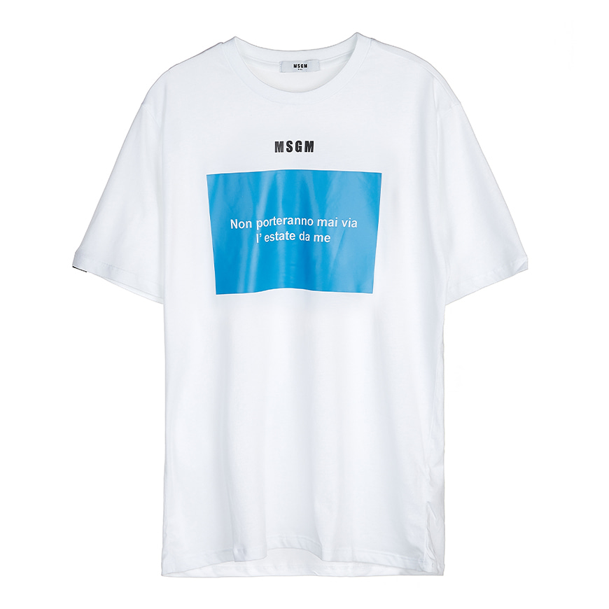 [라벨루쏘] [MSGM 키즈]  로고 티셔츠 MS026833 00115 (12-14)