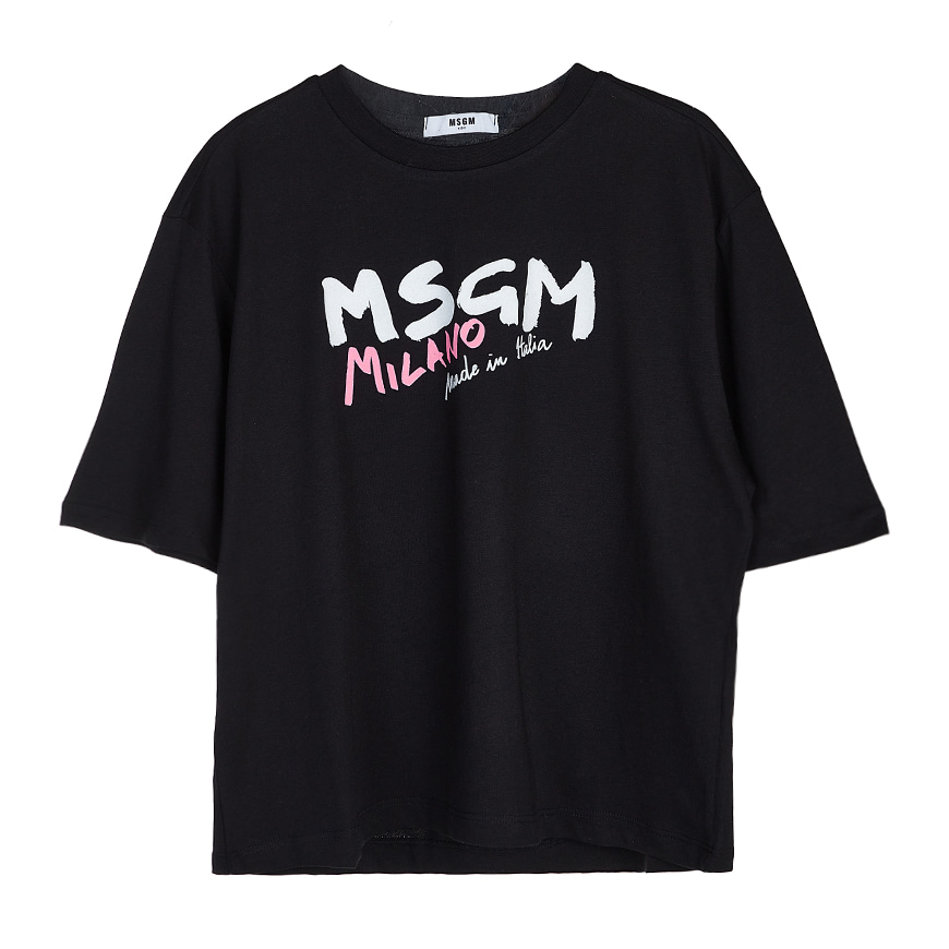 [라벨루쏘] [MSGM 키즈]  로고 티셔츠 MS026939 110 (12-14)