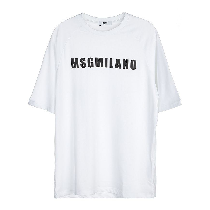 [라벨루쏘] [MSGM 키즈]  로고 티셔츠 MS026827 001 (8-10)