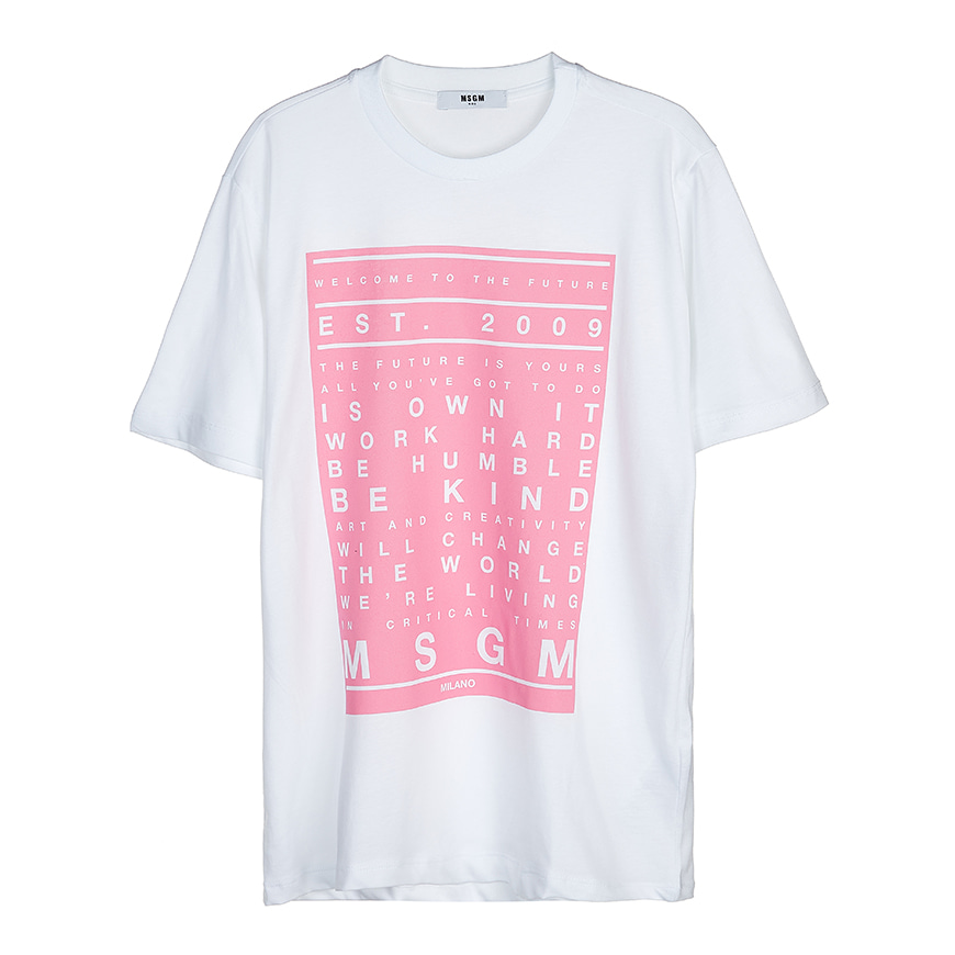[라벨루쏘] [MSGM 키즈]  로고 티셔츠 MS026850 00118 (12-14)