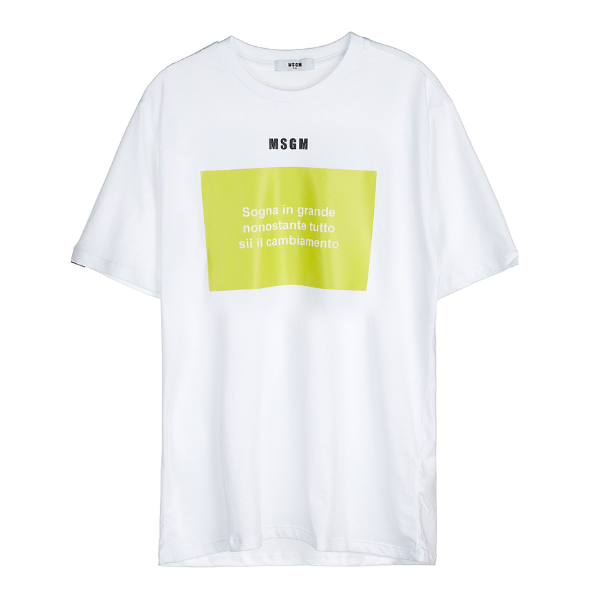 [라벨루쏘] [MSGM 키즈]  로고 티셔츠 MS026833 00136 (8-10)