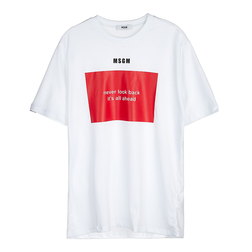 [라벨루쏘] [MSGM 키즈]  로고 티셔츠 MS026833 00106 (12-14)
