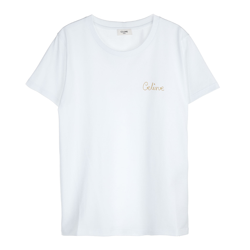 [라벨루쏘] [셀린느]  로고 여성 반팔 티셔츠 2X351501F 01OW