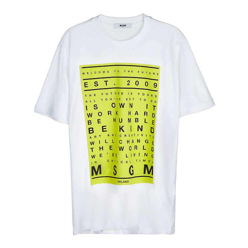 [라벨루쏘] [MSGM 키즈]  로고 티셔츠 MS026850 00136 (8-10)