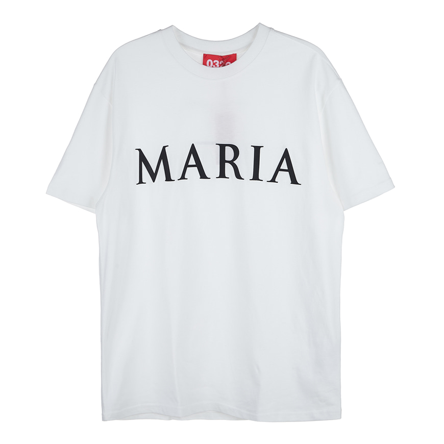 [032c] 남성 마리아 로고 티셔츠FW21C1016 WHITE