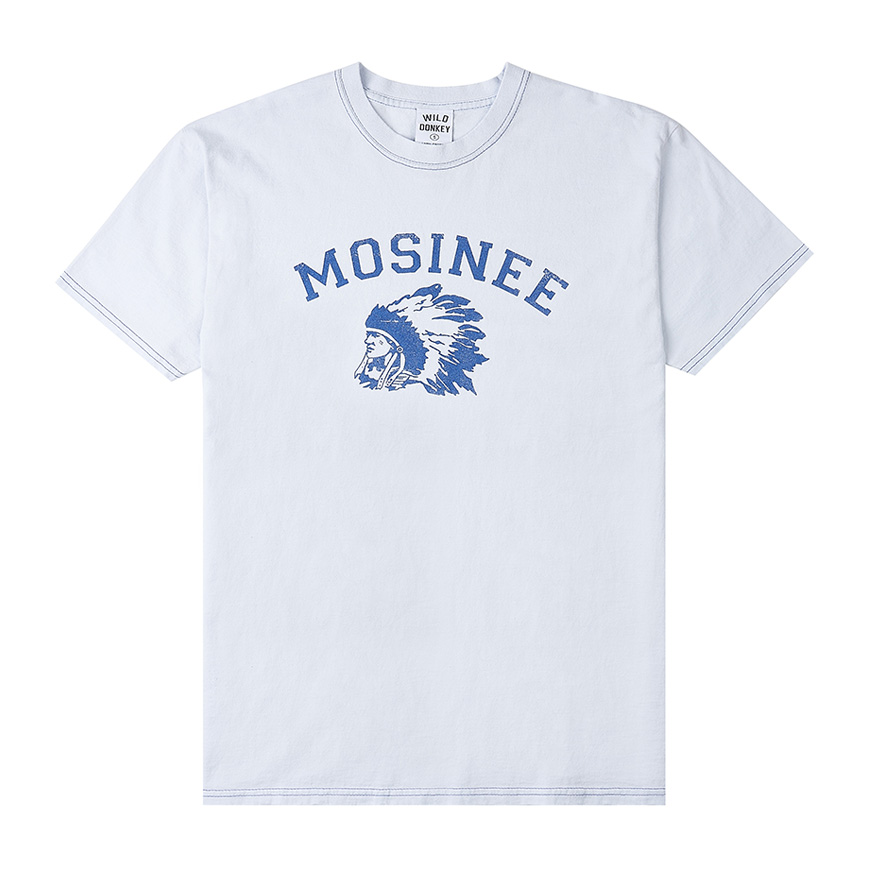 [와일드 동키]  공용 모사이니 반팔 티셔츠  T MOSINEE EXTRASTRONG WASHED ROYAL BLUE