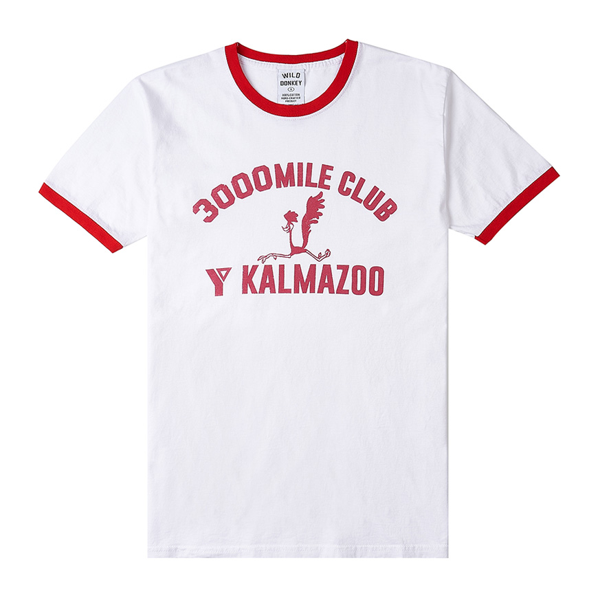 [와일드 동키]  공용 캘러머주 반팔 티셔츠  T KALAMAZOO WHITE/RED