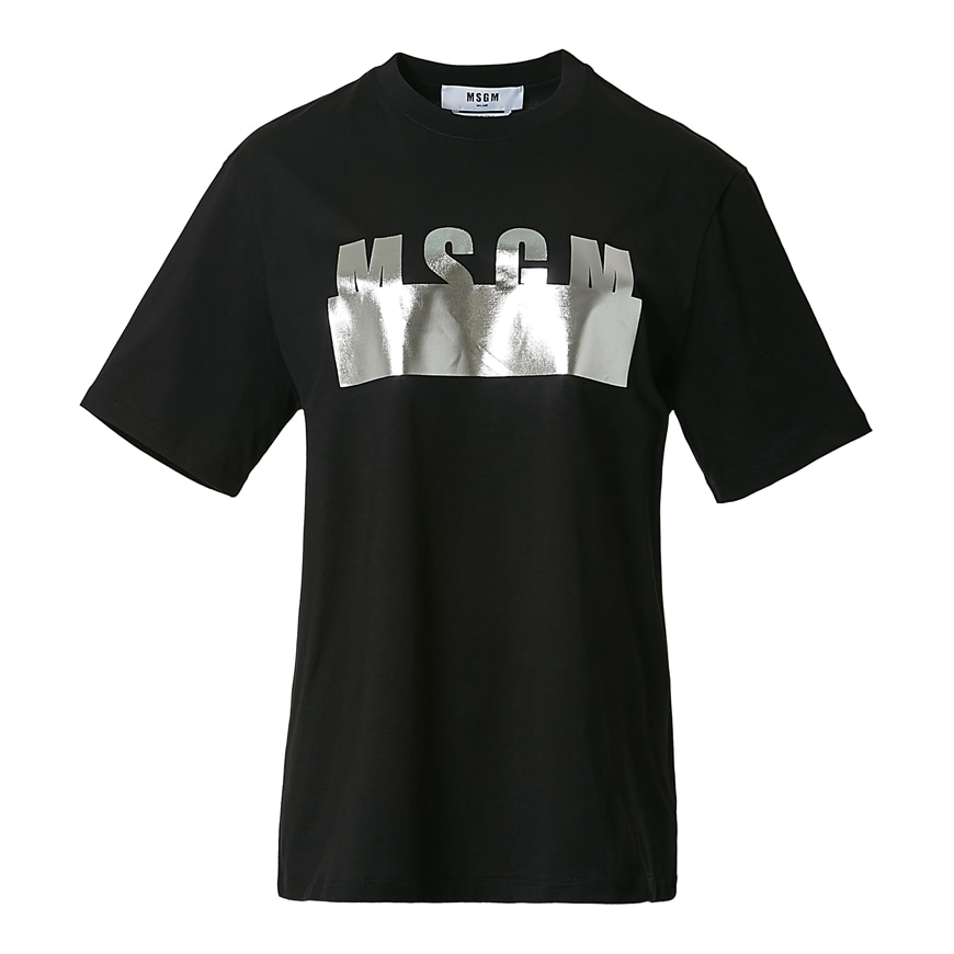 [라벨루쏘] [MSGM]  로고 숏 슬리브 티셔츠 2841MDM180 207298 99