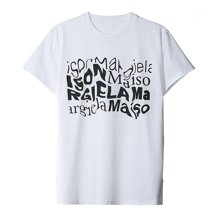 [라벨루쏘] [메종 마르지엘라]  디스토션 로고 티셔츠 S51GC0505 S22816 100