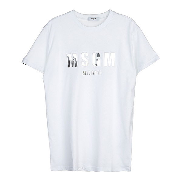 [라벨루쏘] [MSGM 키즈]  로고 티셔츠 MS027389 001 (8-10)