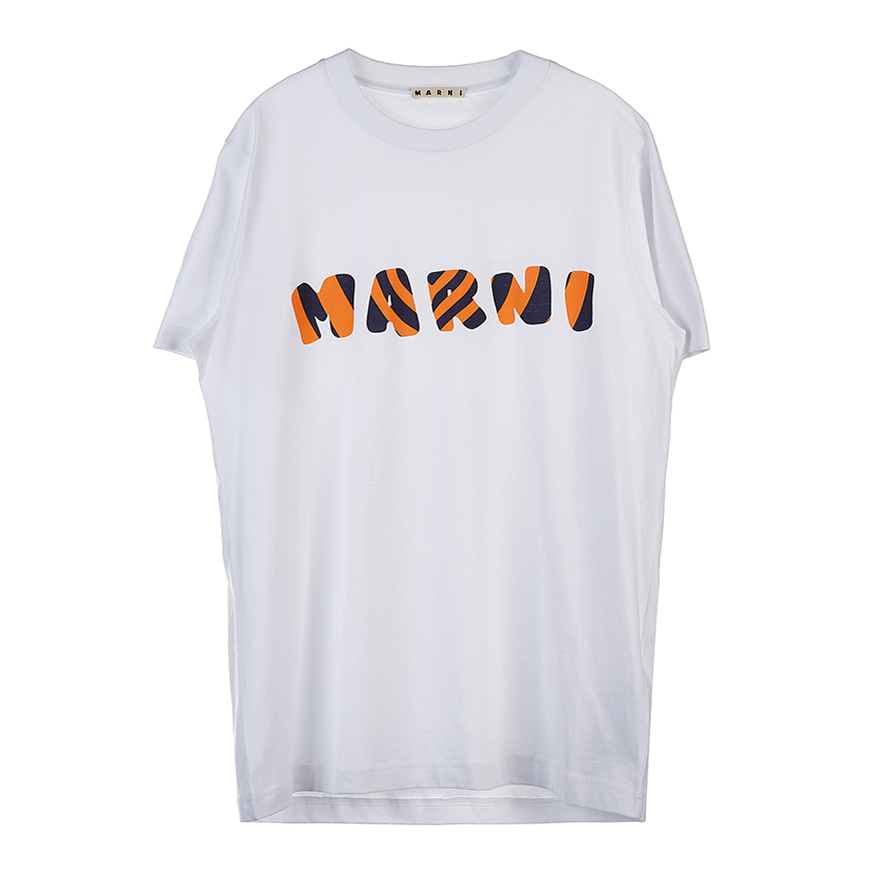 [라벨루쏘] [마르니] [22SS] 로고 남성 반팔 티셔츠 HUMU0170P1 USCS78 LOW01
