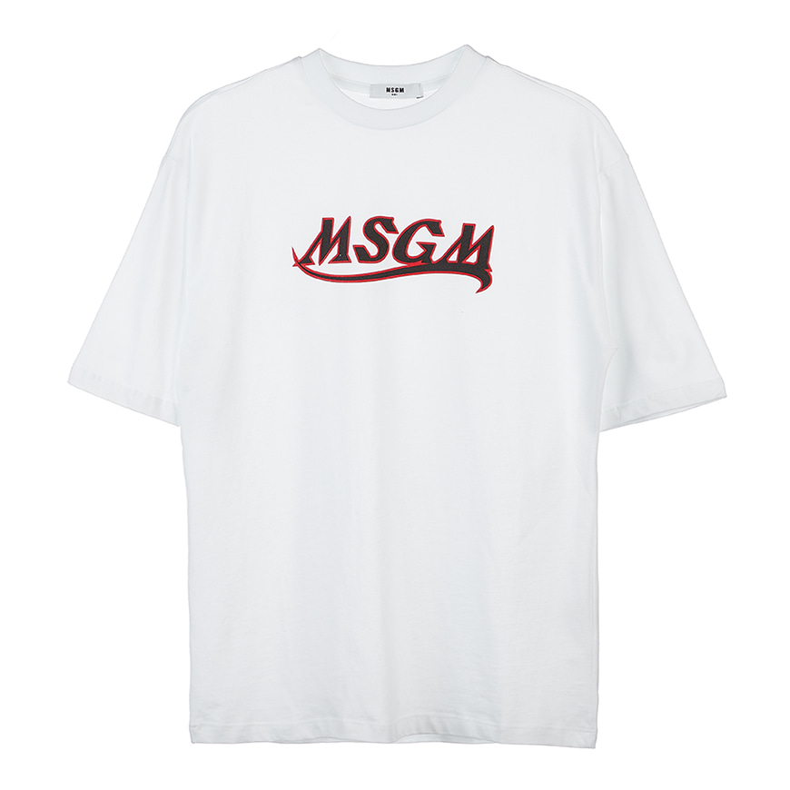 [라벨루쏘] [MSGM 키즈] [22SS] 아동 로고 티셔츠 MS028729 001 (12-14)