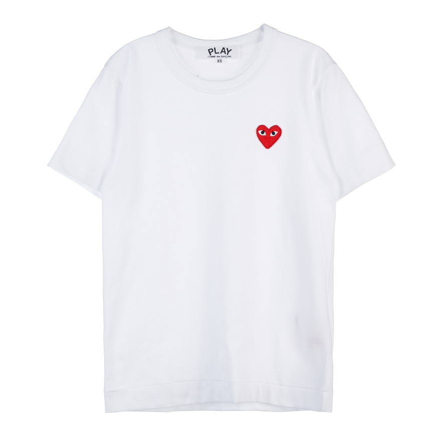[라벨루쏘] [꼼데가르송] [22SS] 하트 로고 와펜 여성 티셔츠 P1T107 WHITE