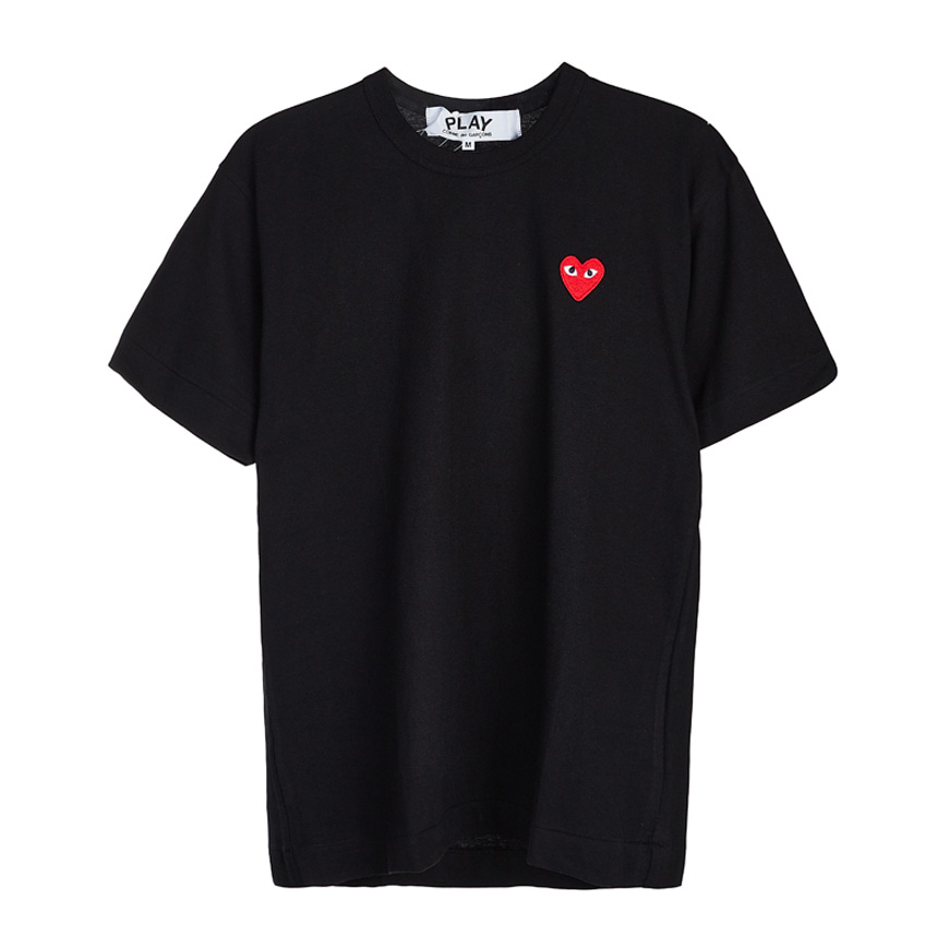 [라벨루쏘] [꼼데가르송] [22SS] 하트 로고 반팔 티셔츠 P1T108 BLACK