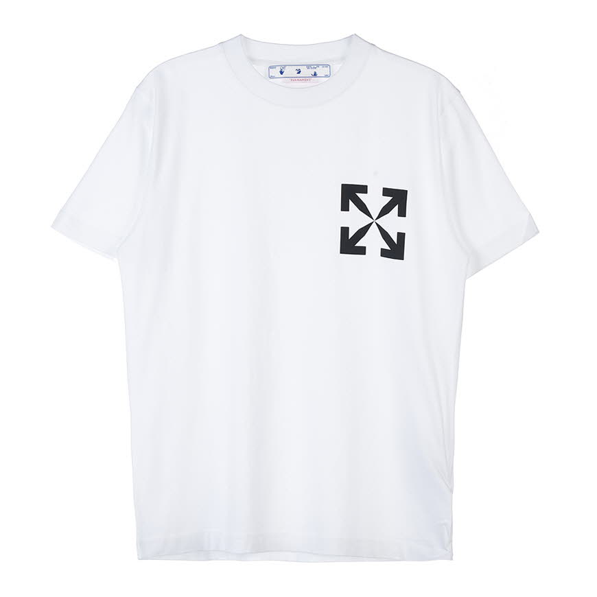 [라벨루쏘] [오프화이트] [22SS] 싱글 애로우 슬림 반팔 티셔츠 OMAA027C99JER0020110