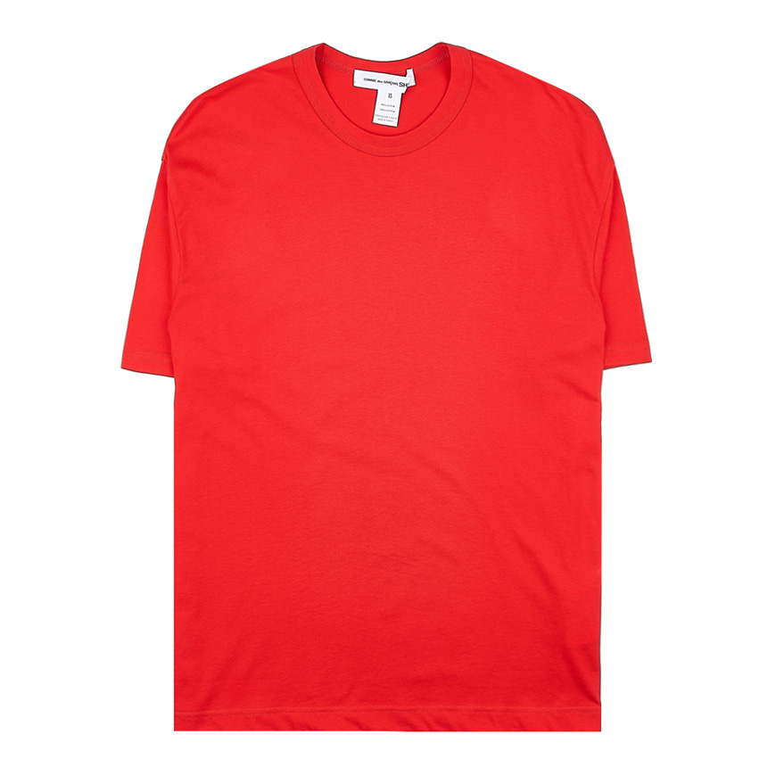 [꼼데가르송] 남성 코튼 반팔 티셔츠FKT015 RED