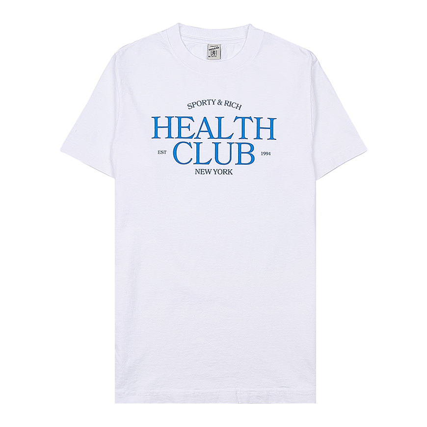 [스포티앤리치] 공용 헬스 클럽 반팔 티셔츠SR HEALTH CLUB T SHIRT WHITE ROYAL BLUE